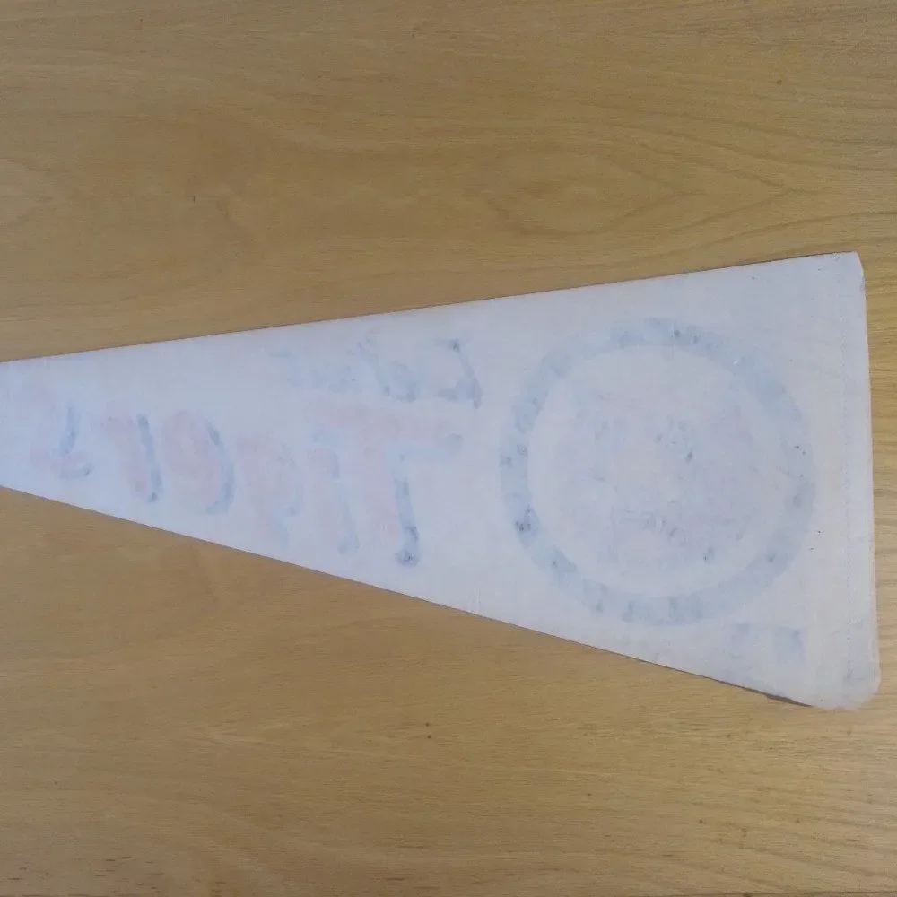 Vintage 60s Detroit Tigers MLB Pennant Flag 29.5